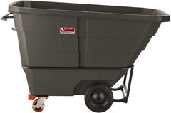 Suncast - 1,300 Lb Load Capacity, 22 Bushels, 1 Cu Yd, Polyethylene Tilt Truck - 33.87" Wide x 70" Long x 43.84" High, Matte Gray - Benchmark Tooling