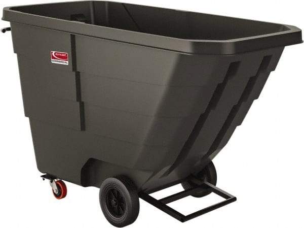 Suncast - 800 Lb Load Capacity, 22 Bushels, 1 Cu Yd, Polyethylene Tilt Truck - 33.87" Wide x 70" Long x 43.84" High, Matte Gray - Benchmark Tooling