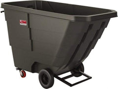 Suncast - 800 Lb Load Capacity, 22 Bushels, 1 Cu Yd, Polyethylene Tilt Truck - 33.87" Wide x 70" Long x 43.84" High, Matte Gray - Benchmark Tooling
