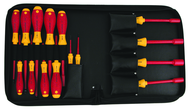 Insulated Slotted 2.0 - 8.0mm Phillips #1 - 3 Inch Nut Drivers 1/4" - 1/2". 15 Piece in Carry Case - Benchmark Tooling