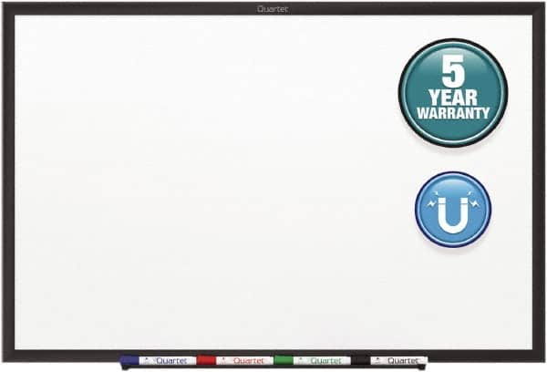Quartet - 48" High x 72" Wide Magnetic Dry Erase Board - Steel, Includes Dry-Erase Marker & Mounting Kit - Benchmark Tooling