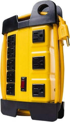 Woods PRO - 8 Outlets, 125 Volts, 15 Amps, 6' Cord, Power Outlet Strip - Keyhole Mount, 5-15 NEMA Configuration, 10-1/8" Strip, cULus - Benchmark Tooling