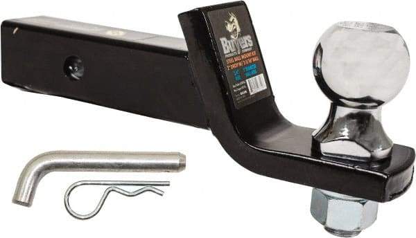 Buyers Products - 2" Ball Diam, 5-3/4" Shank Length, Hitch Ball - 2" Shank Diam, 5,000 Lb Capacity, Black Powder-Coated - Benchmark Tooling