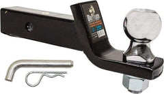 Buyers Products - 2" Ball Diam, 5-3/4" Shank Length, Hitch Ball - 2" Shank Diam, 5,000 Lb Capacity, Black Powder-Coated - Benchmark Tooling