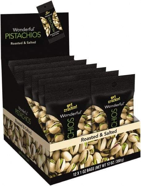 Paramount Farms - Nuts - Wonderful Pistachios, Roasted & Salted, 1 oz Pack, 12/Box - Benchmark Tooling