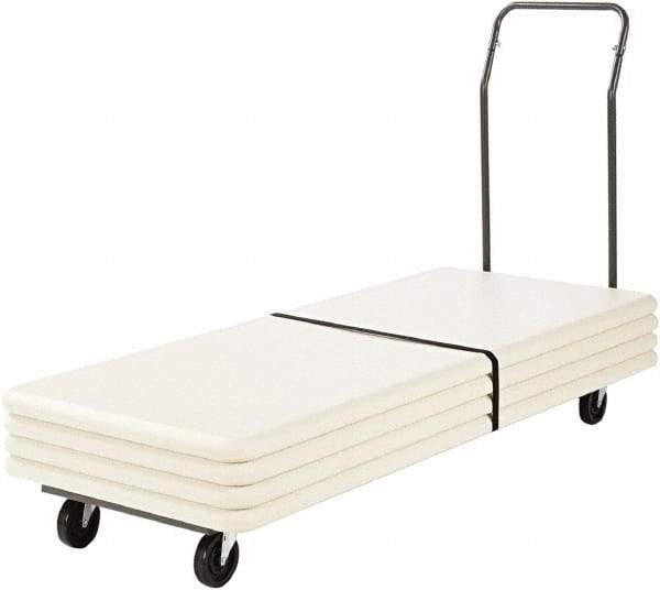 ALERA - 600 Lb Capacity Steel Folding Table Cart - Steel Deck, 20-3/4" OAW, 75-3/8" Platform Length x 8" Platform Height, Steel Casters - Benchmark Tooling