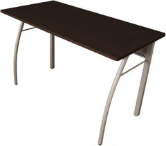 Linea Italia - Woodgrain Laminate Rectangular Desk - 47-1/4" Wide x 23-5/8" Deep x 29-1/2" High, Mocha & Gray - Benchmark Tooling