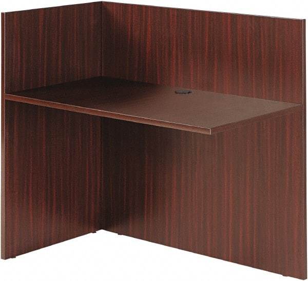 ALERA - Woodgrain Laminate Reception Desk - 44" Wide x 23-5/8" Deep x 41-1/2" High, Mahogany - Benchmark Tooling