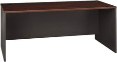 Bush Business Furniture - Laminate Over Wood Desk Shell - 71-1/8" Wide x 29-3/8" Deep x 29-7/8" High, Hansen Cherry & Graphite Gray - Benchmark Tooling