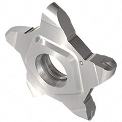 Iscar - 24N318PENTA Grade IC807G, 3.18mm Cutting Width Carbide Grooving Insert - 6.5mm Max Depth of Cut, 0.2mm Corner Radius, TiAlN/AlTiN/TiN Finish - Benchmark Tooling