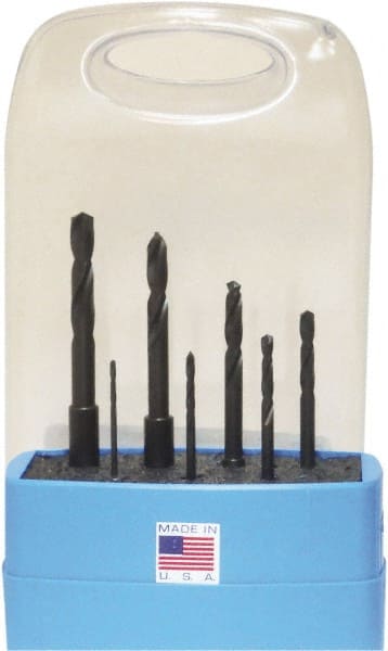 Triumph Twist Drill - 1/16 to 1/4", 135° Point, Black Oxide Finish, High Speed Steel Jobber Length Drill Bit Set - Benchmark Tooling