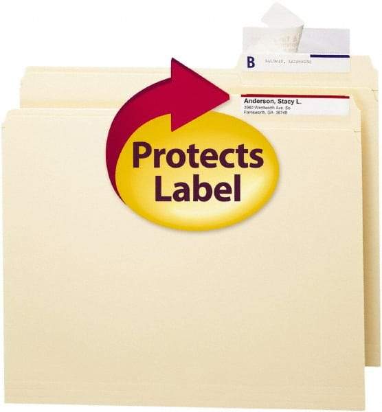 SMEAD - 100 Piece Clear Label Protector - 1.68" High x 3-1/2" Wide - Benchmark Tooling