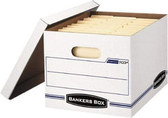 BANKERS BOX - 1 Compartment, 12-1/2" Wide x 10-1/2" High x 16-1/4" Deep, Storage Box - Corrugated Cardboard, White - Benchmark Tooling