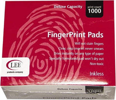 LEE - 3-3/4" Wide x 2" High x 2" Deep, Inked Fingerprint Pad - Plastic, Black - Benchmark Tooling