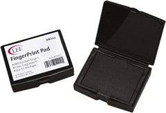 LEE - 2" Wide x 1/2" High x 1/2" Deep, Inked Fingerprint Pad - Plastic, Black - Benchmark Tooling