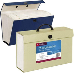 SMEAD - 19 Compartments, 15" Wide x 10" High x 5-1/4" Deep, Case File - Corrugated Cardboard, Assorted Colors - Benchmark Tooling