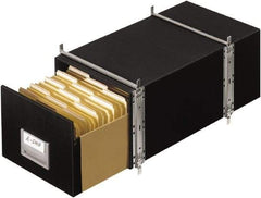 BANKERS BOX - 1 Compartment, 17" Wide x 11-1/8" High x 25-1/2" Deep, Storage Box - Steel Frame, Black - Benchmark Tooling