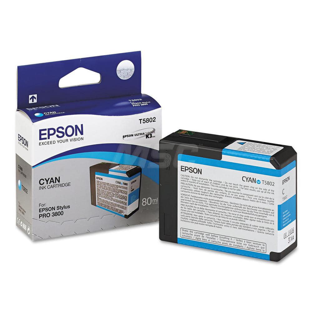 Epson - Office Machine Supplies & Accessories; Office Machine/Equipment Accessory Type: Ink Cartridge ; For Use With: Epson Stylus Pro 3880 Graphic Arts Edition; Epson Stylus Pro 3800 Portrait Edition; Epson Stylus Pro 3880 Signature Worthy Edition Print - Exact Industrial Supply