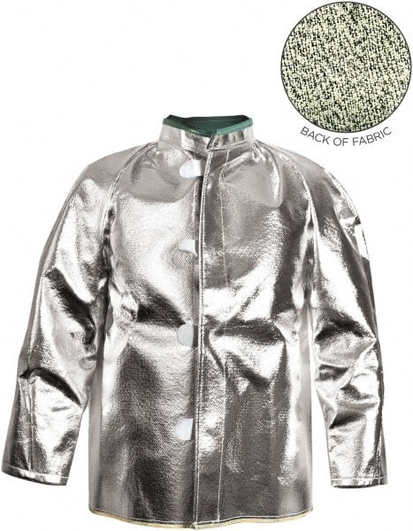 National Safety Apparel - Size L Silver High Heat & Aluminized Jacket/Coat - Exact Industrial Supply