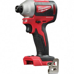 Milwaukee Tool - 18 Volt, 1/4" Drive, 133 Ft/Lb Torque, Cordless Impact Driver - Pistol Grip Handle, 3200 RPM, Lithium-Ion, Bare Tool - Benchmark Tooling