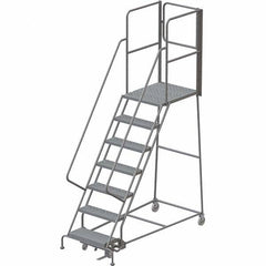 TRI-ARC - Rolling & Wall Mounted Ladders & Platforms Type: Rolling Warehouse Ladder Style: Rolling Platform Ladder - Benchmark Tooling