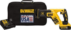 DeWALT - 20V, 0 to 2,900 SPM, Cordless Reciprocating Saw - 1-1/8" Stroke Length, 14-1/2" Saw Length, 1 Lithium-Ion Battery Included - Benchmark Tooling