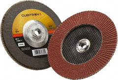3M - 60 Grit, 7" Disc Diam, 5/8-11 Center Hole, Type 27 Ceramic Flap Disc - 8,500 Max RPM, Polyester Backing, Arbor Attaching System, Coated - Benchmark Tooling