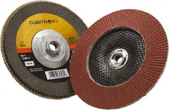 3M - 60 Grit, 7" Disc Diam, 5/8-11 Center Hole, Type 29 Ceramic Flap Disc - 8,500 Max RPM, Polyester Backing, Arbor Attaching System, Coated - Benchmark Tooling