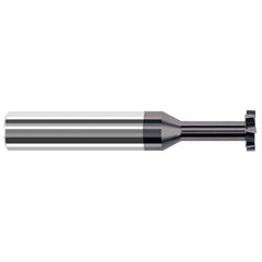 Harvey Tool - 3/8" Cut Diam, 3/32" Cut Width, 3/8" Shank, Staggered-Tooth Woodruff Keyseat Cutter - Exact Industrial Supply