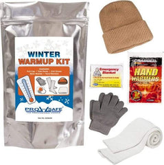 PRO-SAFE - Emergency Preparedness Kits Type: Winter Warm Up Kit Contents: Knit Stocking Cap; Gloves; Tube Socks; Emergency Blanket; (2) Hand Warmers - Benchmark Tooling