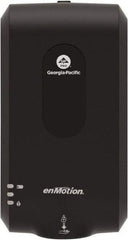 Georgia Pacific - 1000 to 1200mL Foam Hand Sanitizer Dispenser - Plastic, Wall Mounted, Black - Benchmark Tooling