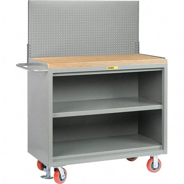 Little Giant - 3,600 Lb Capacity Mobile Service Bench - 53" Wide x 24" Deep x 43" High, Steel, Gray - Benchmark Tooling