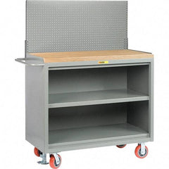 Little Giant - 3,600 Lb Capacity Mobile Service Bench - 53" Wide x 24" Deep x 43" High, Steel, Gray - Benchmark Tooling