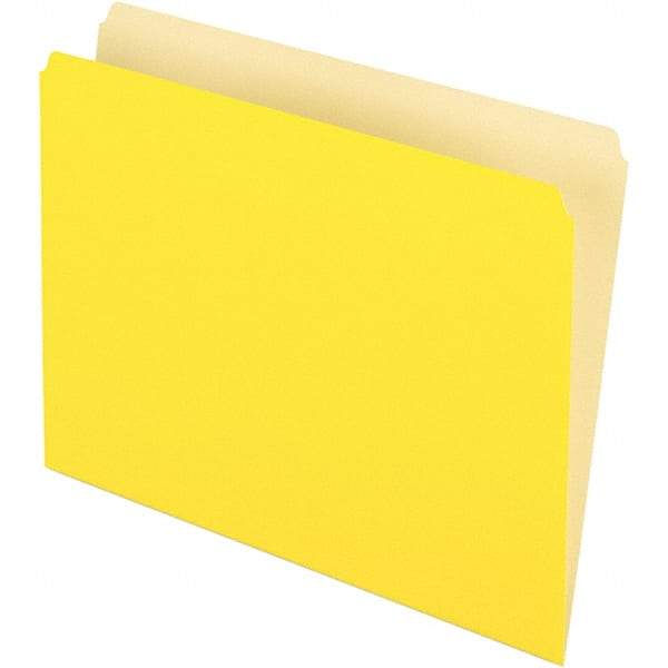 Pendaflex - 9-1/2 x 11-5/8", Letter Size, Yellow, File Folders with Top Tab - 11 Point Stock, Straight Tab Cut Location - Benchmark Tooling