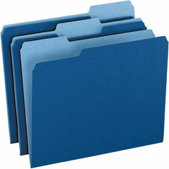 Pendaflex - 9-1/2 x 11-5/8", Letter Size, Navy Blue, File Folders with Top Tab - 11 Point Stock, Assorted Tab Cut Location - Benchmark Tooling