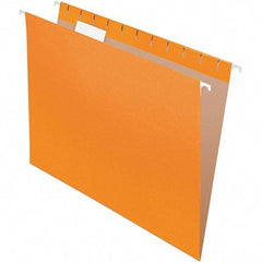 Pendaflex - 8-1/2 x 11", Letter Size, Orange, Hanging File Folder - 11 Point Stock, 1/5 Tab Cut Location - Benchmark Tooling