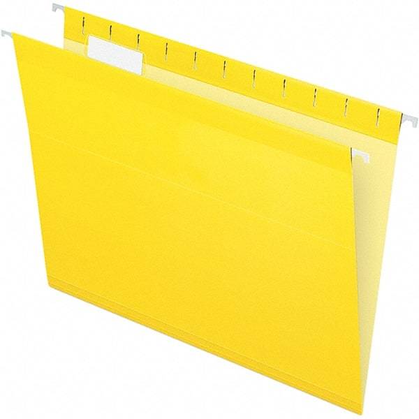 Pendaflex - 8-1/2 x 11", Letter Size, Yellow, Hanging File Folder - 11 Point Stock, 1/5 Tab Cut Location - Benchmark Tooling