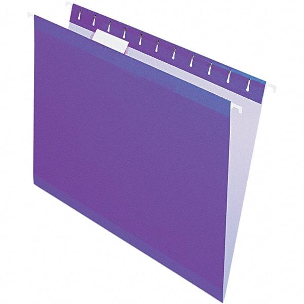 Pendaflex - 8-1/2 x 11", Letter Size, Violet, Hanging File Folder - 11 Point Stock, 1/5 Tab Cut Location - Benchmark Tooling