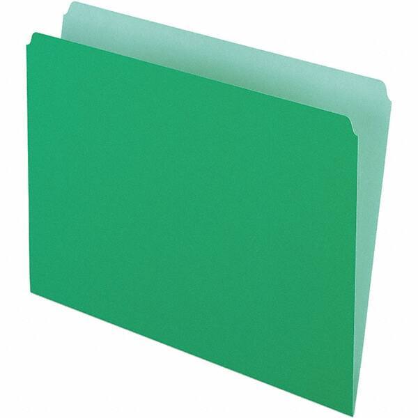 Pendaflex - 9-1/2 x 11-5/8", Letter Size, Green/Light Green, File Folders with Top Tab - 11 Point Stock, Straight Tab Cut Location - Benchmark Tooling