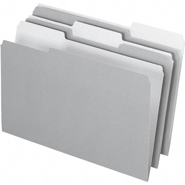 Pendaflex - 14-5/8 x 9-3/16", Legal, Gray, File Folders with Top Tab - 11 Point Stock, Assorted Tab Cut Location - Benchmark Tooling