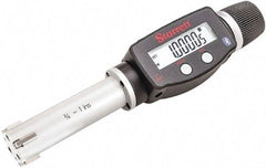 Starrett - 3/4" to 1", IP67, Carbide Face Electronic Inside Micrometer - 0.00005" Resolution, 0.00015" Accuracy, 2-5/8" Gage Depth - Benchmark Tooling