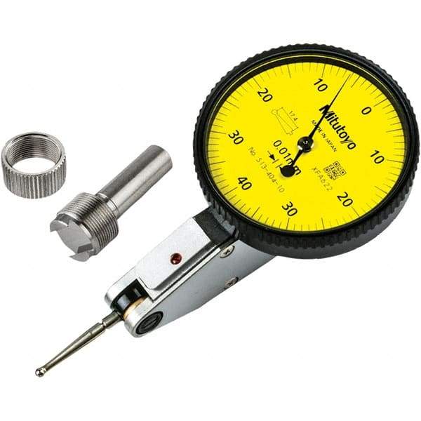 Mitutoyo - Dial Test Indicators Maximum Measurement (mm): 0.80 Dial Graduation (mm): 0.0100 - Benchmark Tooling