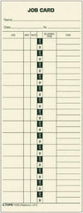 TOPS - 3-29/32" High x 9-45/64" Wide Weekly Time Cards - Use with Cincinnati L-61, Lathem L-61, Simplex 15-800622 - Benchmark Tooling