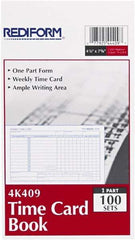 REDIFORM - 29/32" High x 4-13/64" Wide Weekly Time Cards - Use with Manual Time Record - Benchmark Tooling