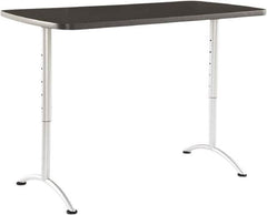 ICEBERG - 60" Long x 30" Wide x 42" High Stationary Rectangular Conference Table - 1-1/8" Thick, Graphite (Color), Melamine/Laminate/Steel - Benchmark Tooling