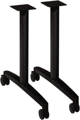 Hon - 23-1/2" Long x 39-1/4" Wide x 28-3/8" High Stationary Leg Base Table - Black, Aluminum - Benchmark Tooling