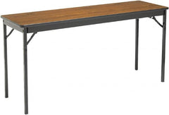 Barricks - 18" Long x 60" Wide x 30" High, Folding Table - Walnut & Black - Benchmark Tooling