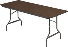 ICEBERG - 30" Long x 72" Wide x 29" High, Folding Table - Walnut - Benchmark Tooling