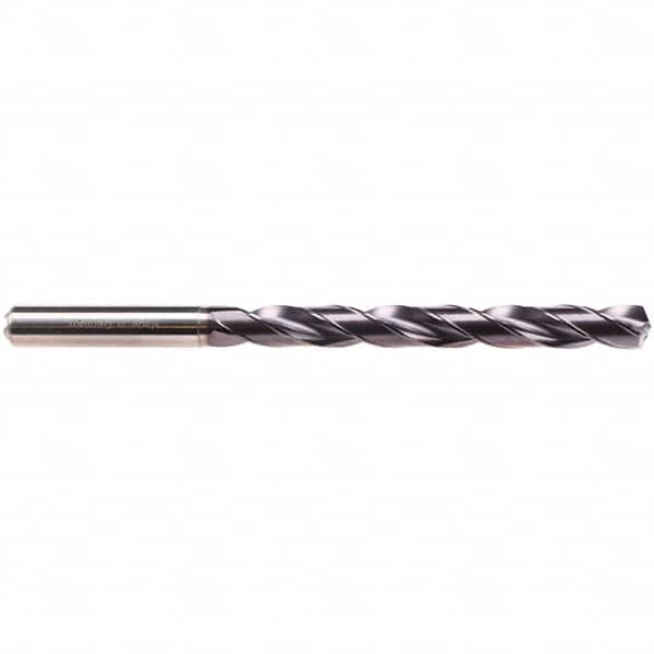 Emuge - 4.4mm, 135° Drill Point, Spiral Flute, Solid Carbide Taper Length Drill Bit - TiAlN Finish, 48mm Flute Length, 88mm OAL, EF-DRILL Series - Benchmark Tooling