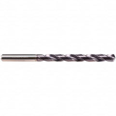 Emuge - 19/32", 135° Drill Point, Spiral Flute, Solid Carbide Taper Length Drill Bit - TiAlN Finish, 160mm Flute Length, 209mm OAL, EF-DRILL Series - Benchmark Tooling